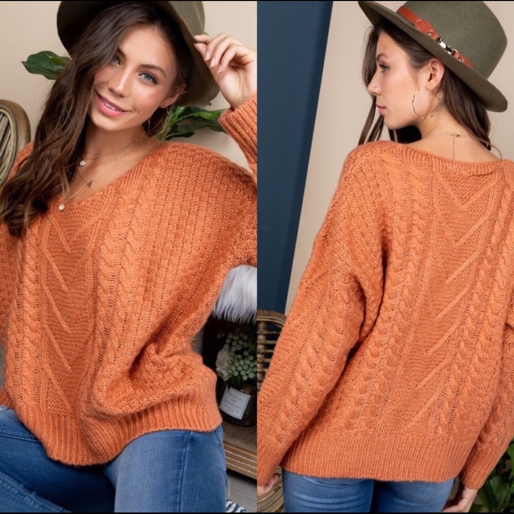 Blue B Cozy Pumpkin Spice Sweater, Chunky Knit ❤️ - Picture 2 of 10